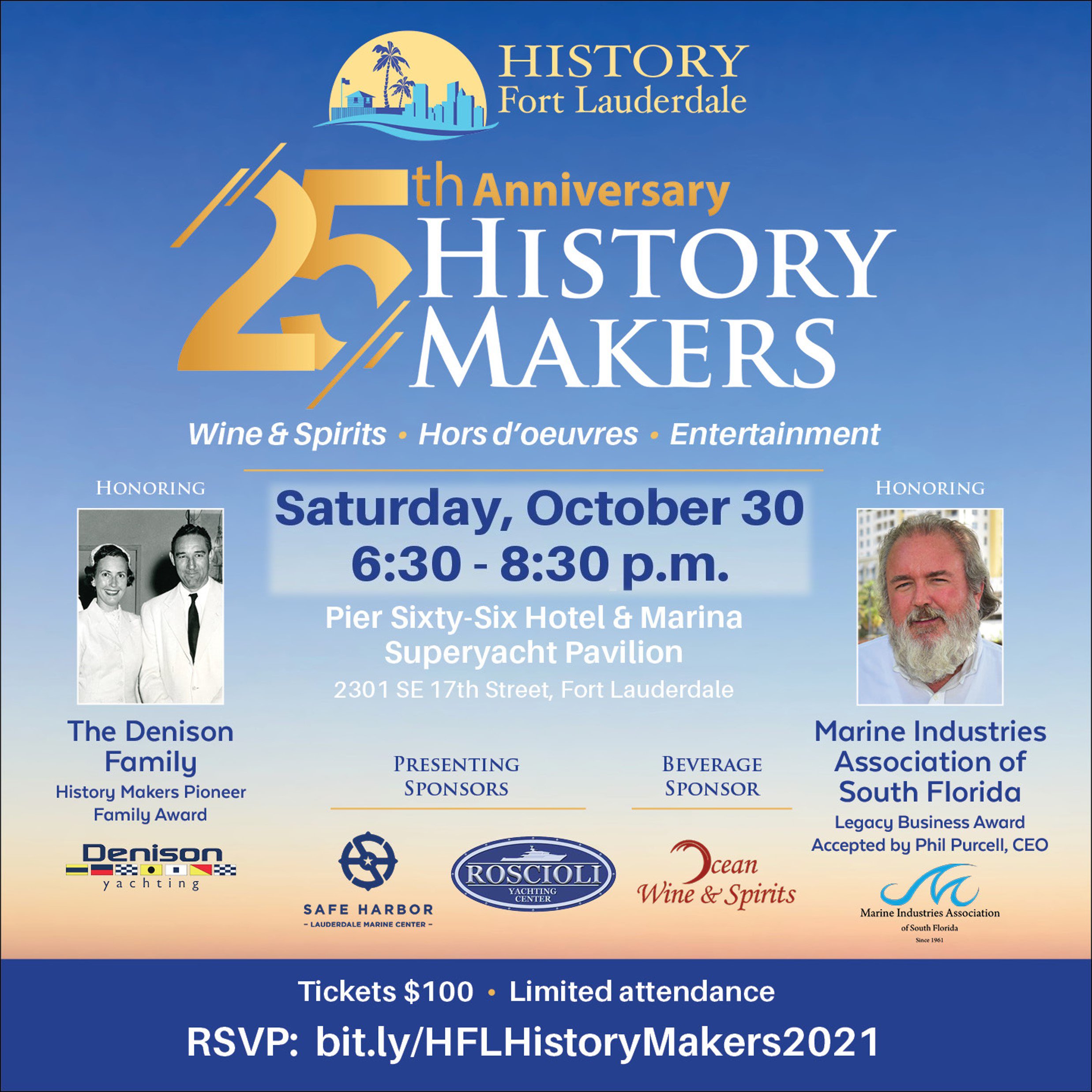 25th Annual History Fort Lauderdale History Makers Fundraiser Honoring The Denison Family Marine Industries Association Of South Florida Bocaratonobserver Com