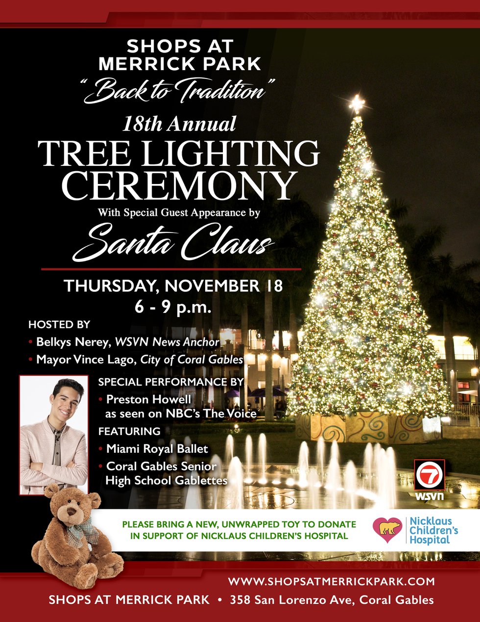 Shops at Merrick Park’s “Back to Tradition” Tree Lighting Ceremony