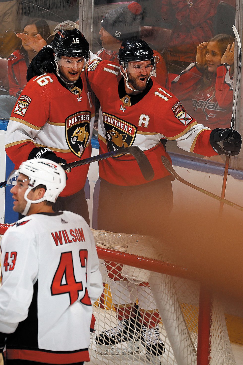 Aaron Ekblad of the Florida Panthers reacts after his shot from the News  Photo - Getty Images