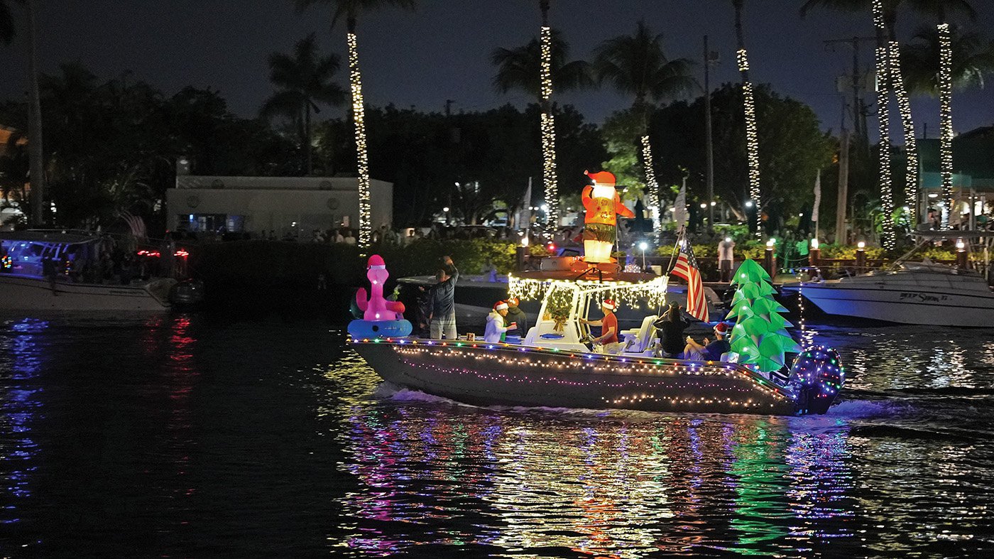 Holiday Boat Parade, Mizner Park & Lake Boca in Boca Raton