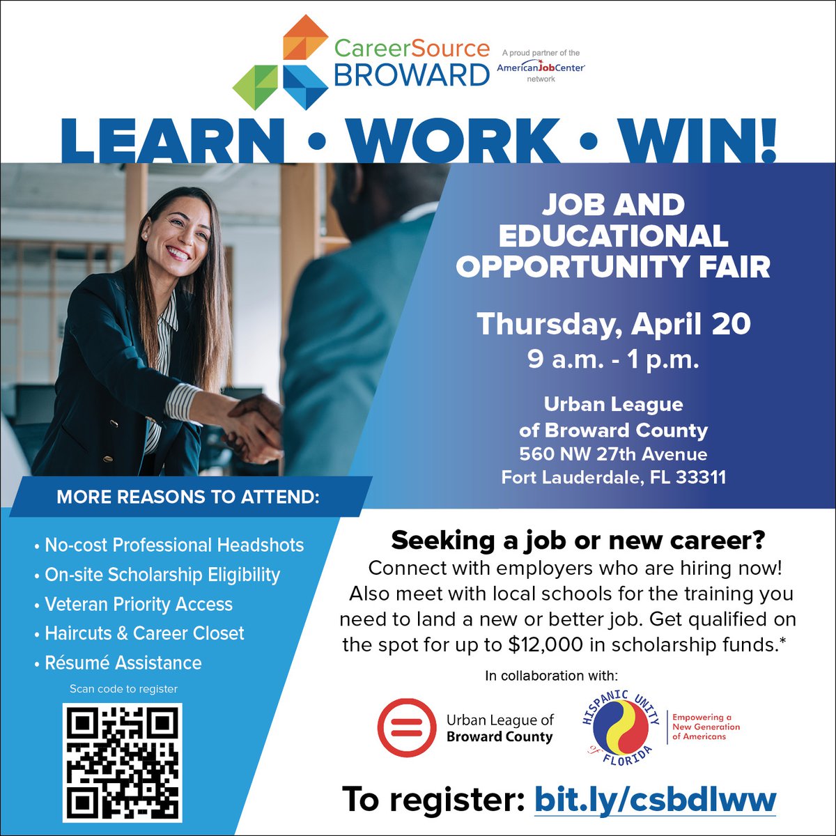 CareerSource Broward’s “Learn. Work. Win.” Job and Educational