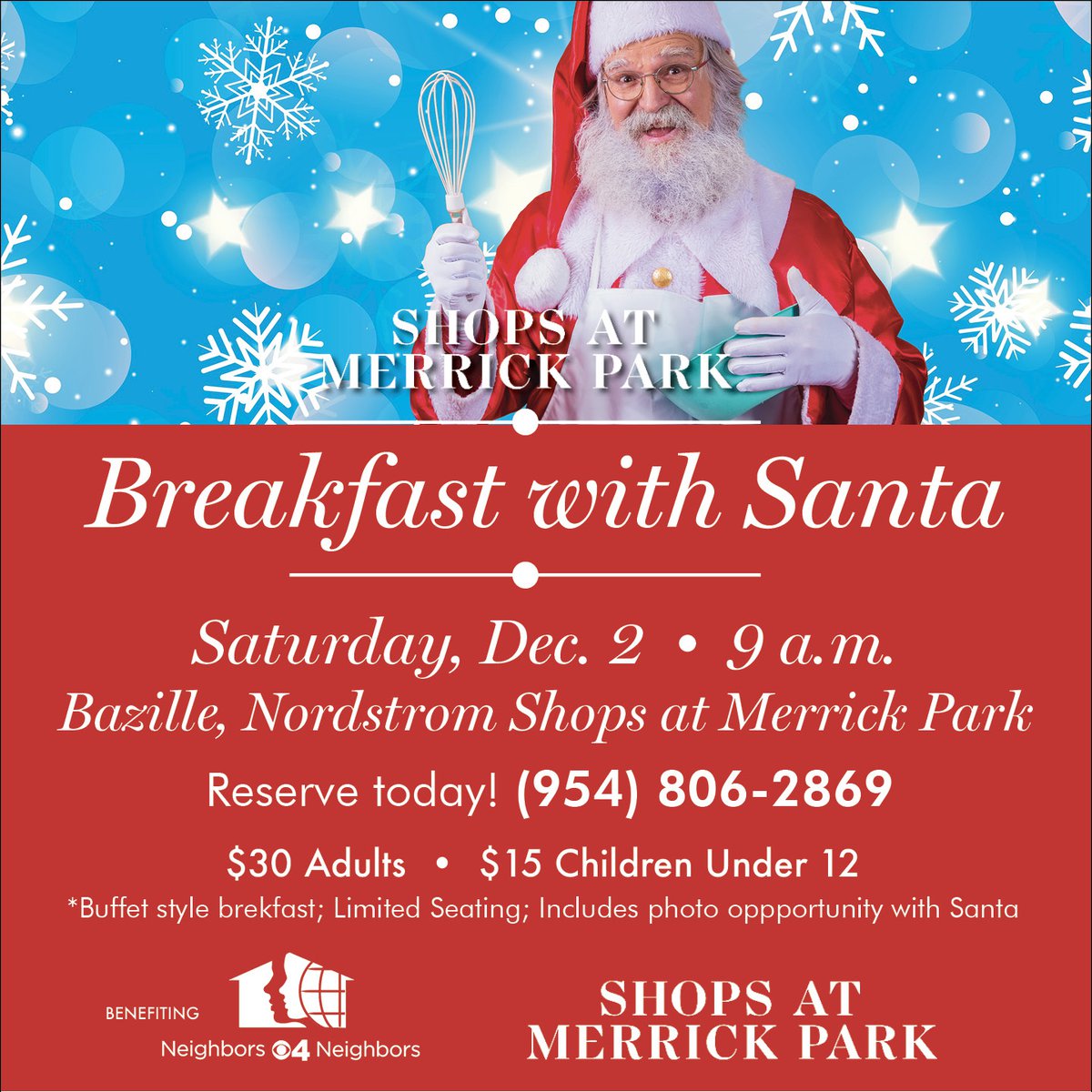 Shops at Merrick Park’s “Breakfast with Santa” at Nordstrom