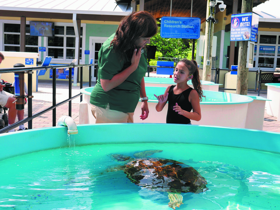 Photo 1_ Jennifer Reilly conducting an ASL tour at Loggerhead Marinelife Center.jpg